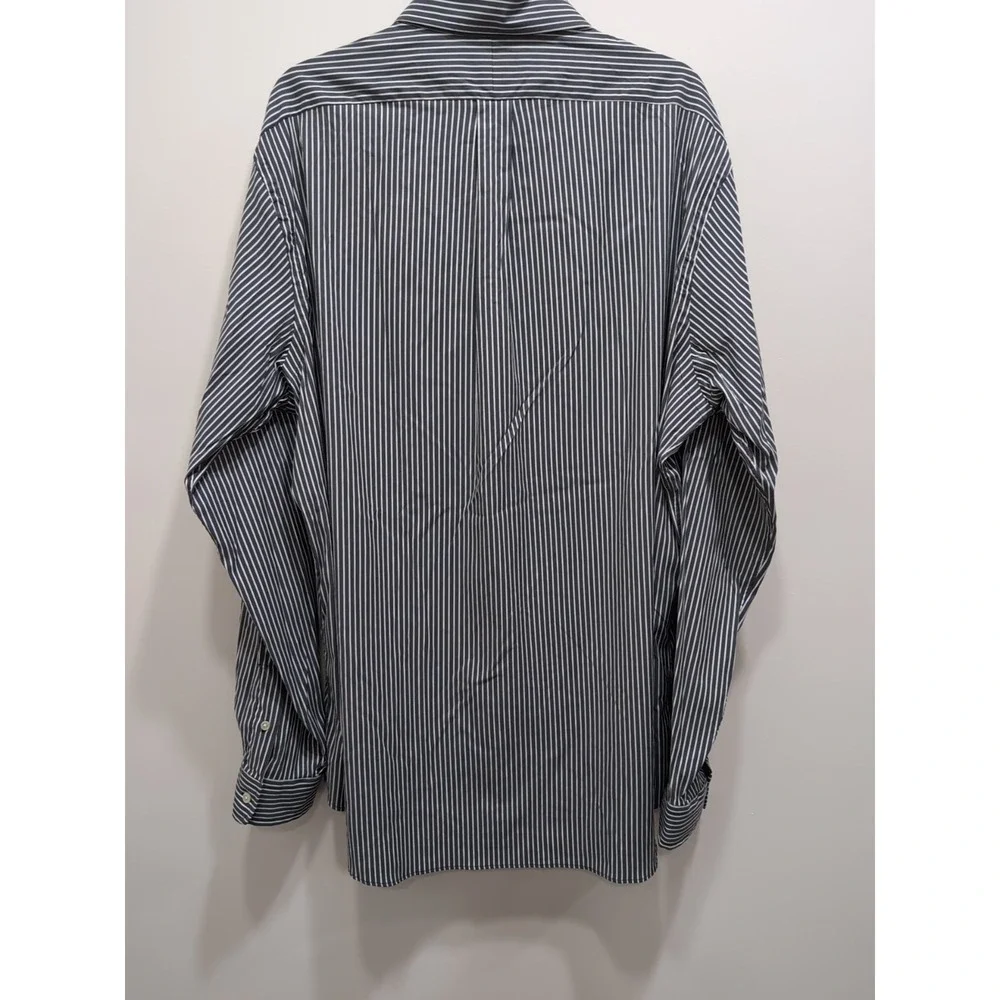 Polo Ralph Lauren Button Down Men XXL Gray White Striped Performance Classic Fit